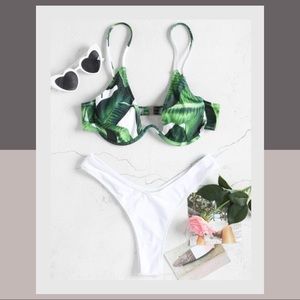 Zaful Tropical Thong Bikini | Size Small